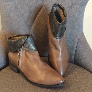 Antelope leather booties ankle boots